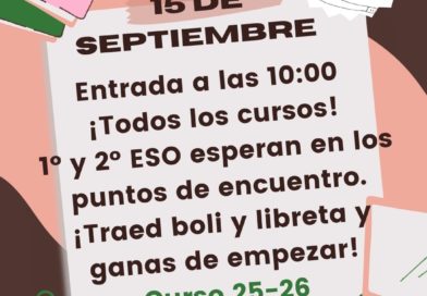 Inicio del curso escolar 25-26
